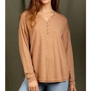 Brown button shirt small